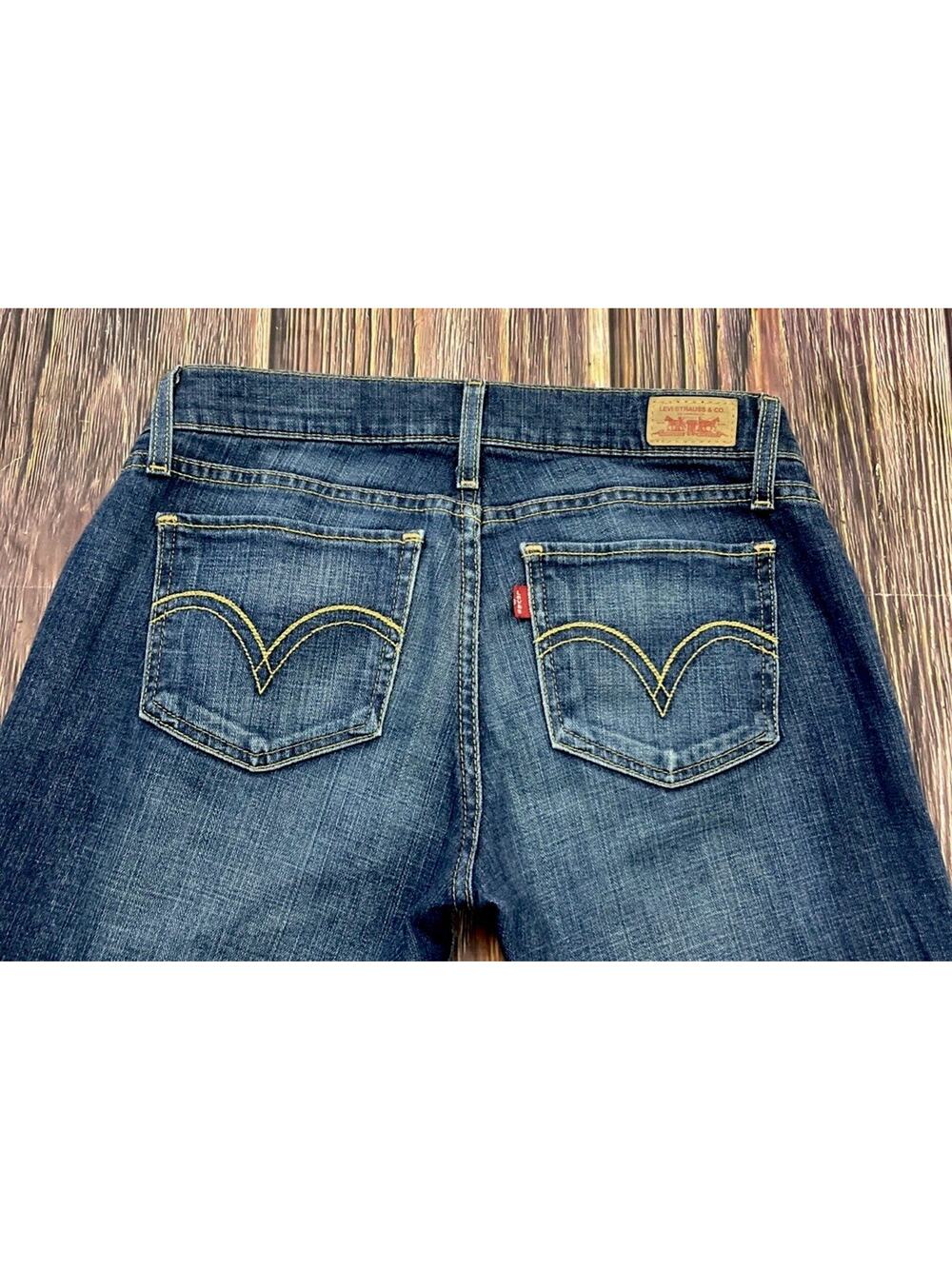 Levi's 524 Too Superlow Bootcut Jeans Womens Size 7 L Dark Wash